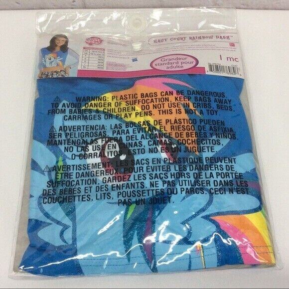 My Little Pony Rainbow Dash Shirt Cropped Top Women's Age 14+ Fits Up To Size 8 - Picture 5 of 6